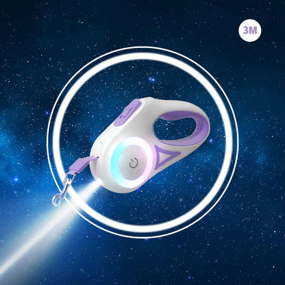 GlowPaw LED FlexiLeash – Light-Up Retractable Leash for Pets of All Sizes