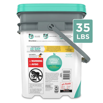 Purina  Free and Clean Clumping Cat Litter, Unscented, 35 Lb Pail